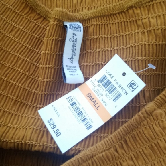 American Rag women S smocked off the shoulder top - Picture 6 of 6